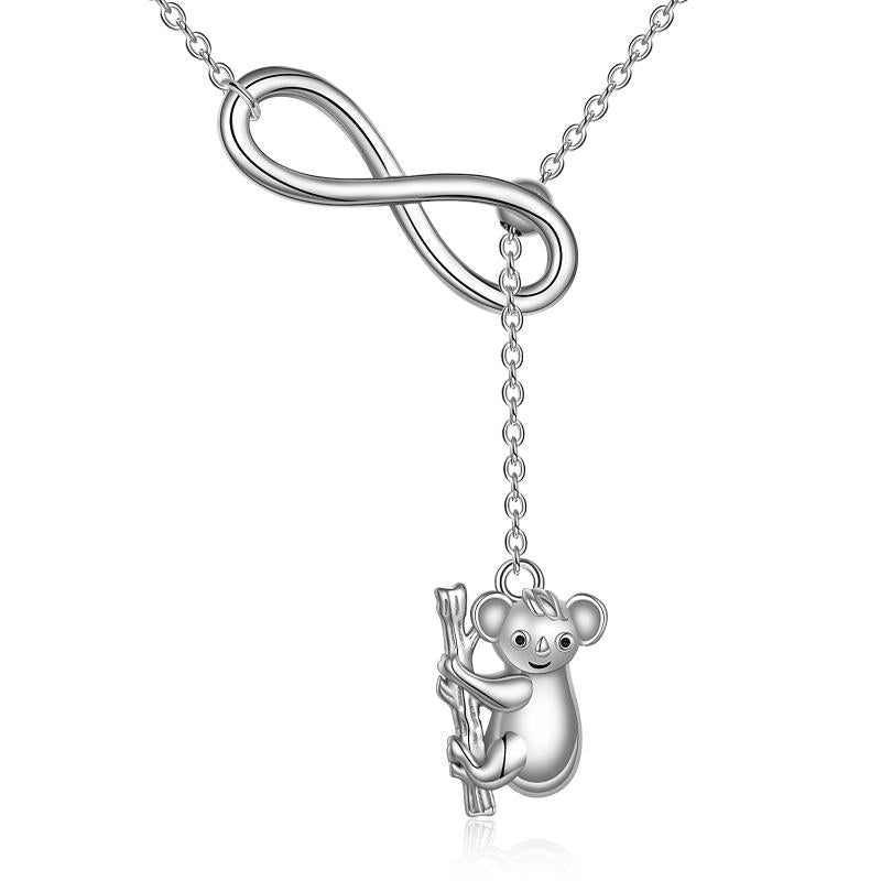 Koala Necklace for Women Sterling Silver Pendant Animal Necklace for Girls Koala Bear Jewelry