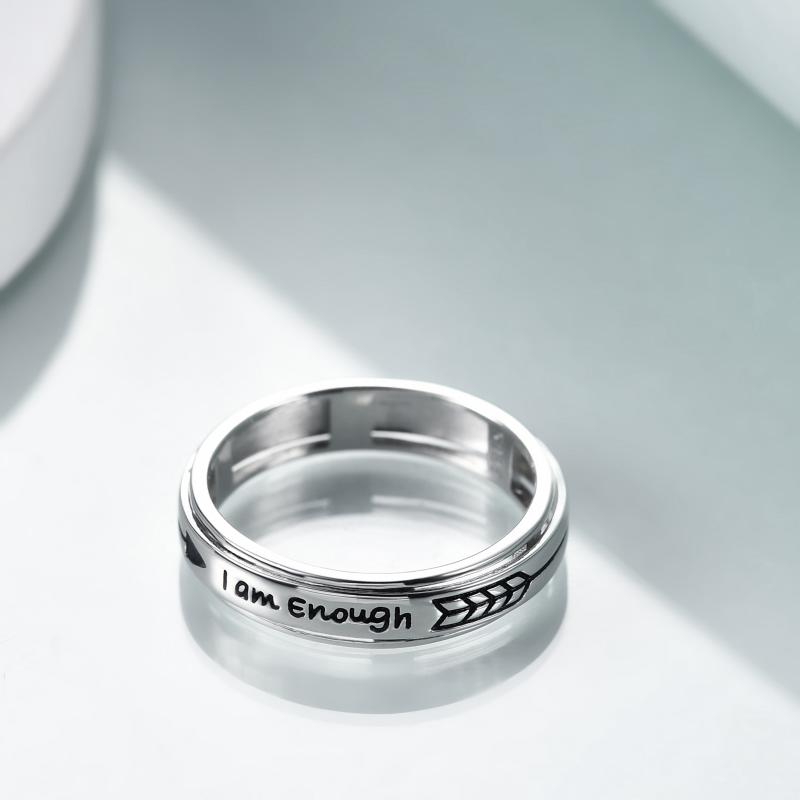 Anxiety Sterling Silver Fidget Ring