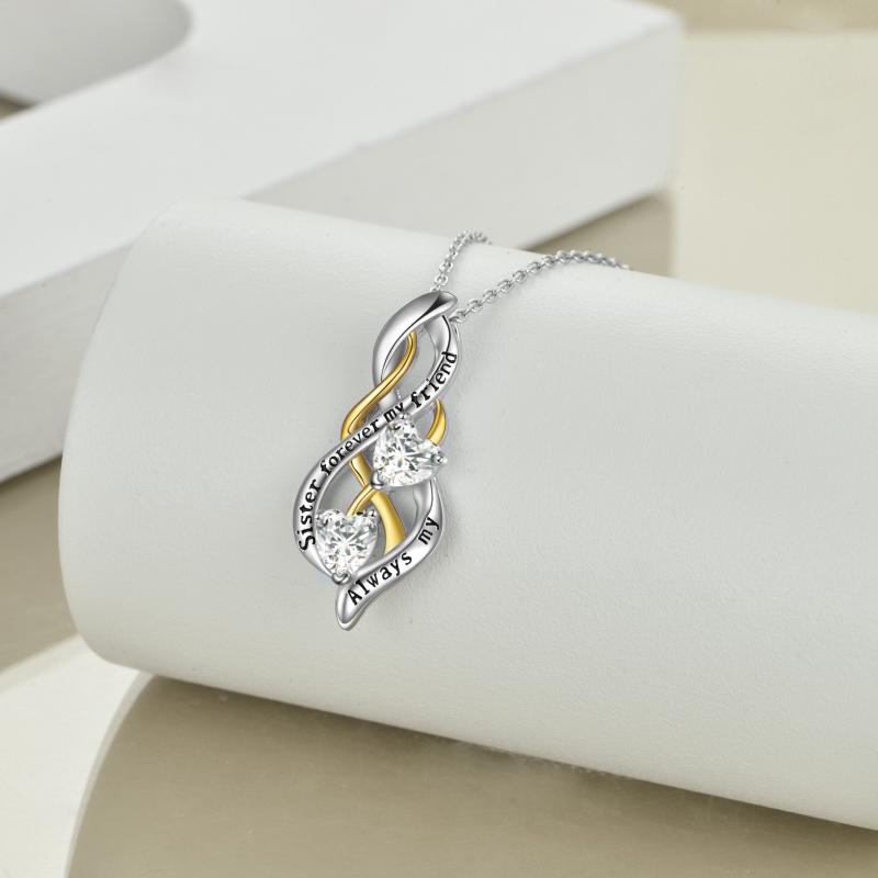 Always My Sister Forever My Friend Sterling Silver Infinity Celtic Knot Friendsship Pendant Necklace - Málle