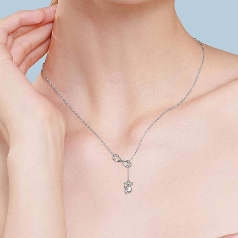 Koala Necklace for Women Sterling Silver Pendant Animal Necklace for Girls Koala Bear Jewelry - Málle