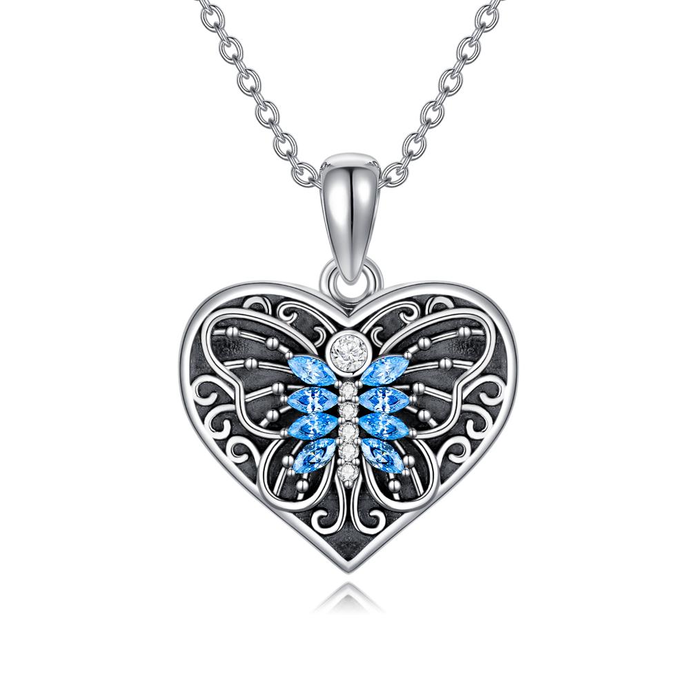 Forever in My Heart Butterfly Locket - Málle