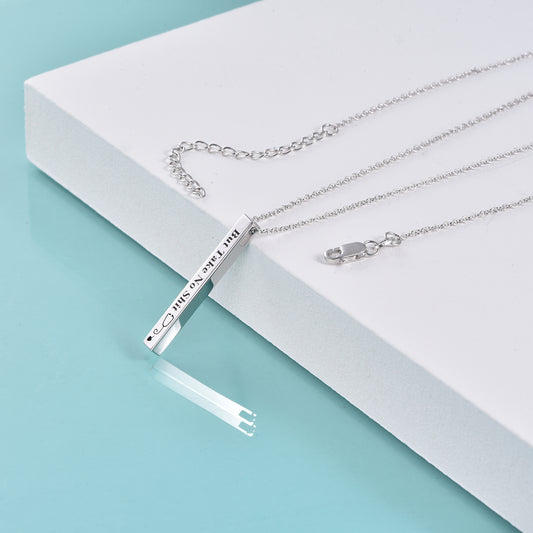 Sterling Silver Vertical Bar Stethoscope Necklace - Málle