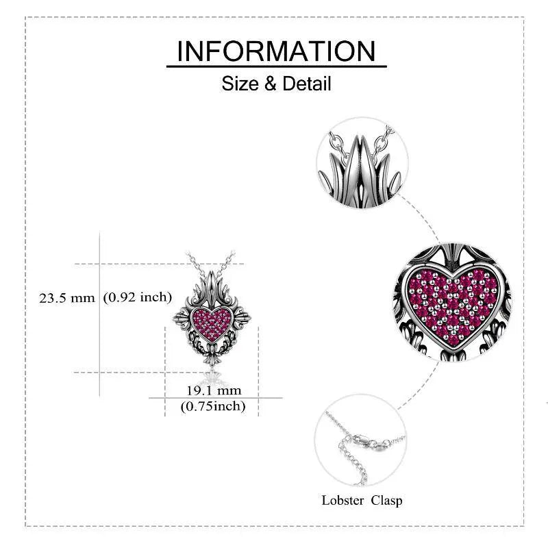 Romantic Silver Heart Pendant - Málle