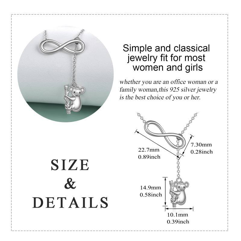 Koala Necklace for Women Sterling Silver Pendant Animal Necklace for Girls Koala Bear Jewelry